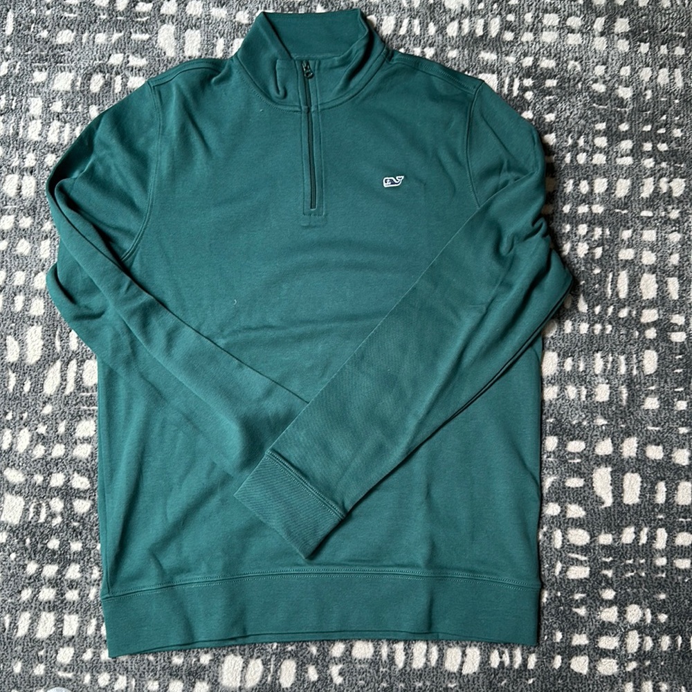 Never worn. Hunter green quarter zip